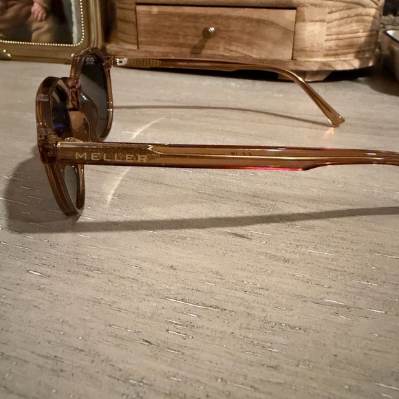 Round Mustard Miller Sunglasses - Picture 3 of 4